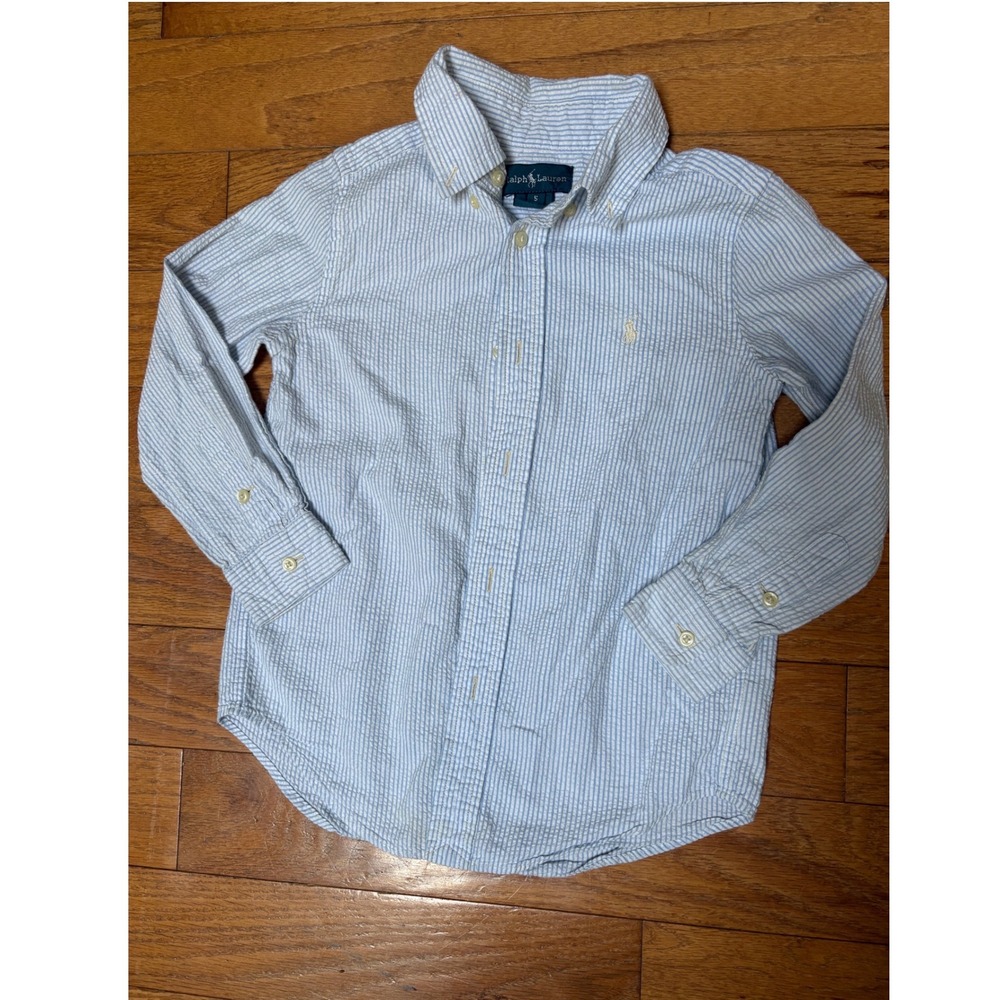 Polo Ralph Lauren Boys Size 5 Lot Jeans Seersucker Shirt T-Shirt Quarter Zip - Picture 3 of 11